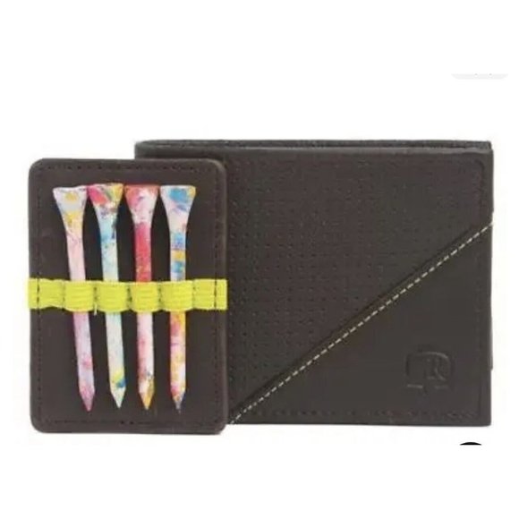 Robert Graham Other - Robert Graham Brown Genuine Leather Wallet & Golf Tee’s $98 New W/ Defect